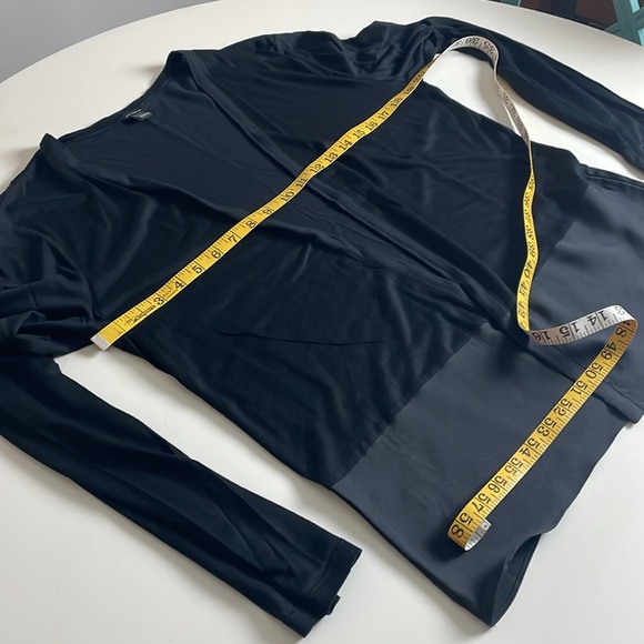 Ann Taylor Black Open Long Sleeve Block Hem Cardigan- Medium - Picture 8 of 11